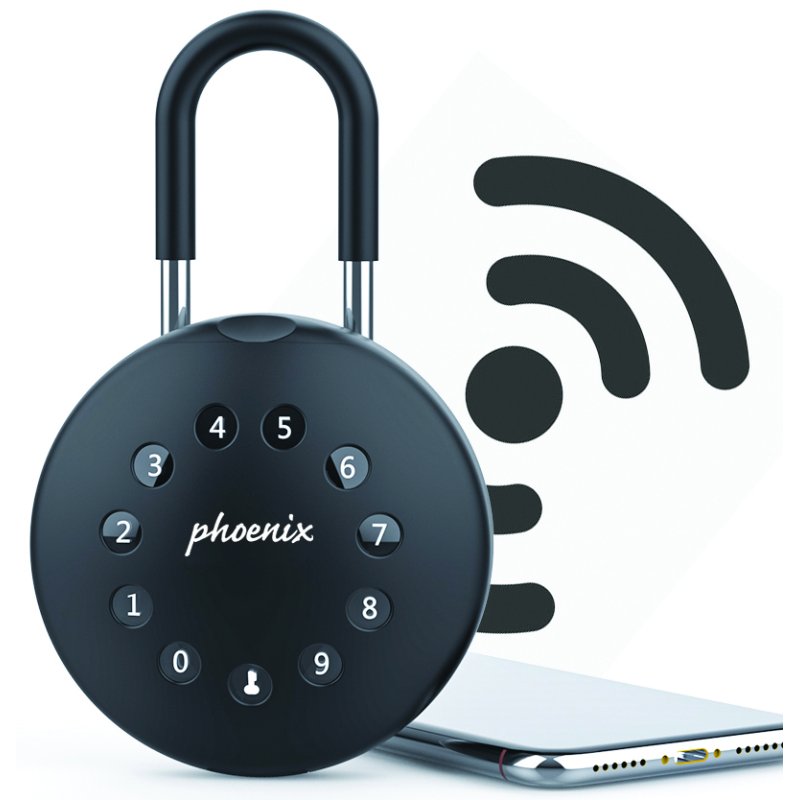 Phoenix Coffre-fort à clés PALM KS0213ES, bluetooth, noir, 100 mm